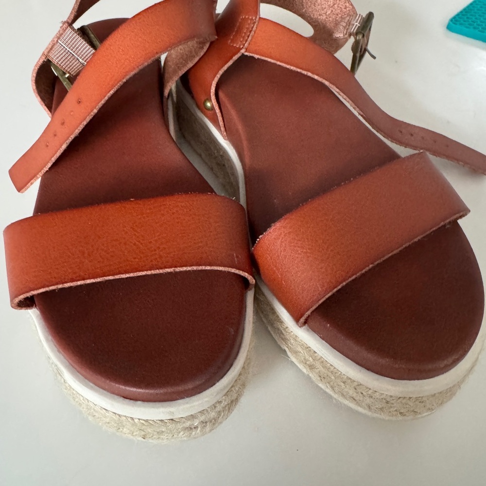 MIA Tan Sandals with ankle Straps